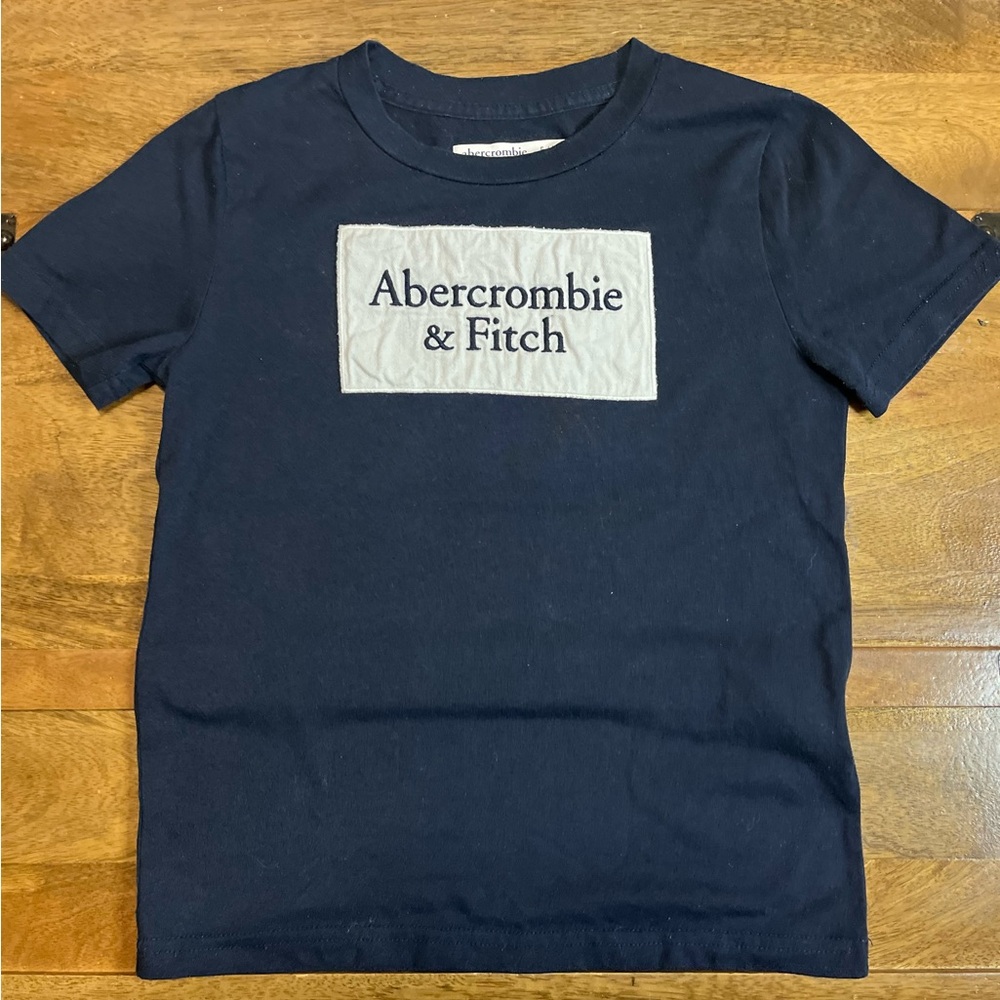 Abercrombie & Fitch Kids Dark Blue Tee with Gray Logo